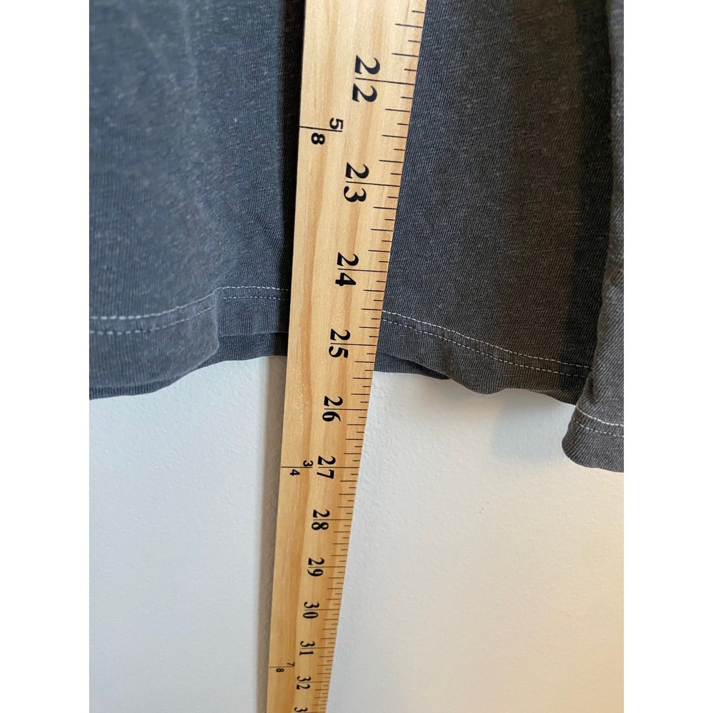 Clare V  Le Rock n Roll Graphic Tee Gray Cotton Linen  Small - Picture 3 of 7